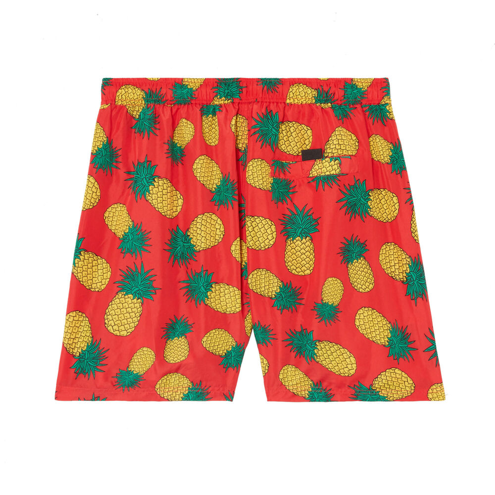 Shorts de baño con estampado de piñas - rojo rojo.