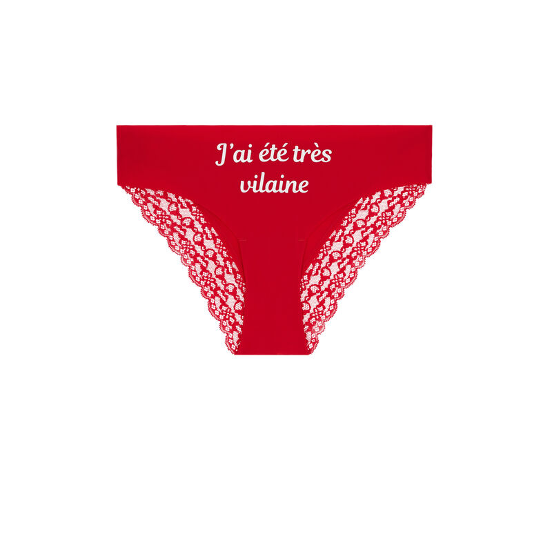 Culotte de micro con mensaje tresvilainiz Culotte de micro con mensaje tresvilainiz;