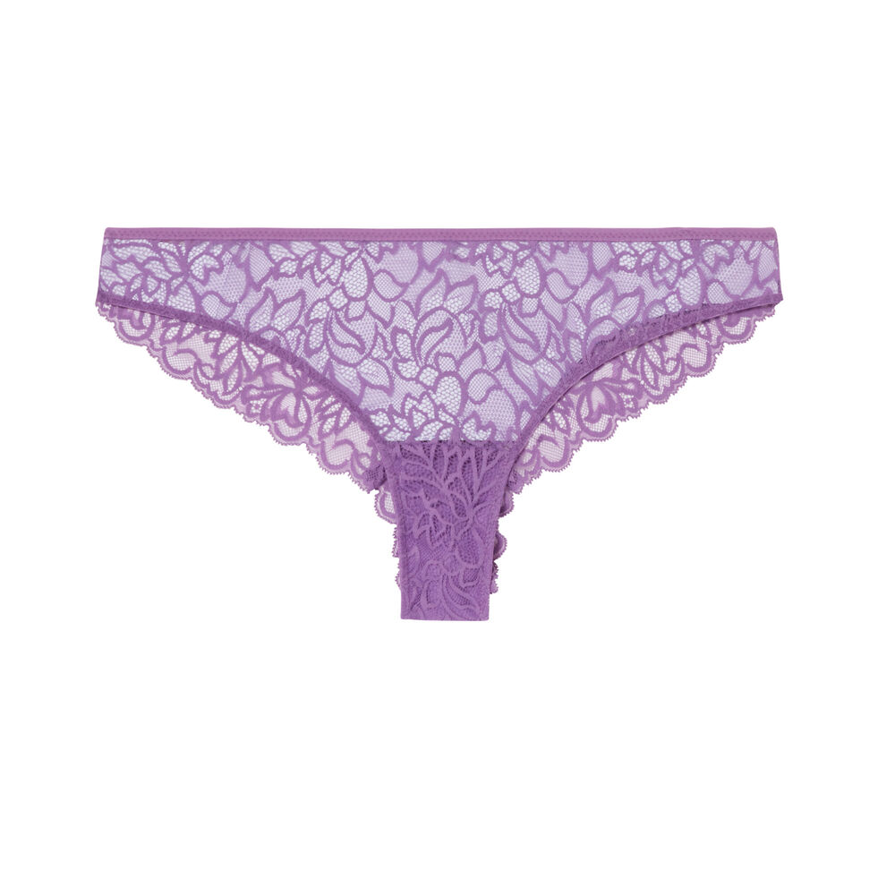 Braguita brasileña de encaje - morada morado.