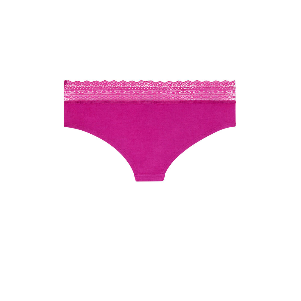 Braguita culotte con encaje - fucsia fucsia.