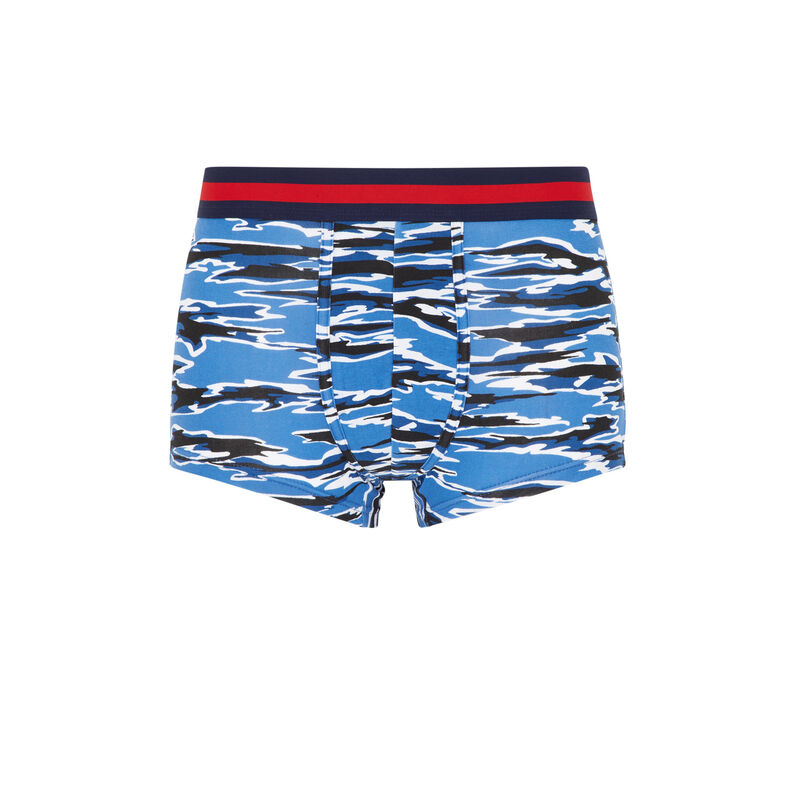 Calzoncillo bóxer azul camobriz Calzoncillo bóxer azul camobriz;