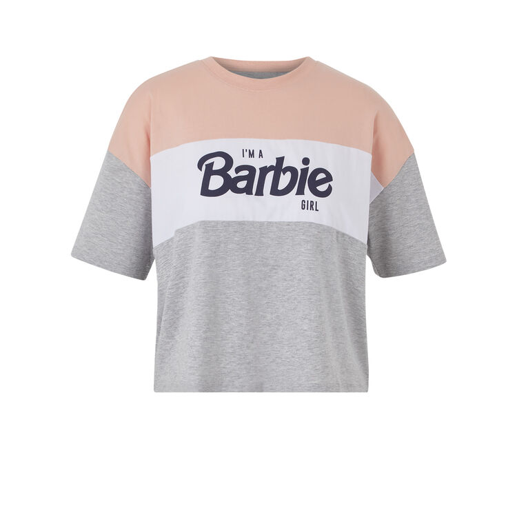 Top licencia barbie ralouiz gris claro.