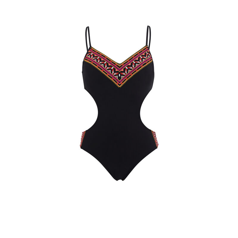 Trikini negro brodindiz negro.
