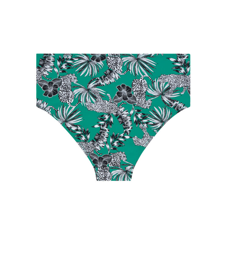Parte de abajo de bikini braguita de talle alto - verde verde.