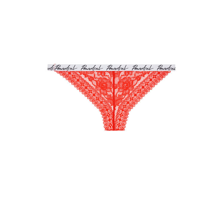 Tanga en dentelle thrilliz rouge.