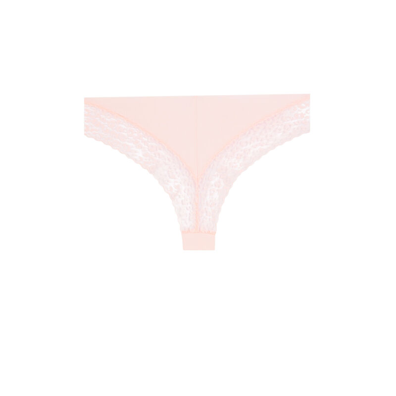 Braguita brasileña lisa rosa pastel de algodón Braguita brasileña lisa rosa pastel de algodón;