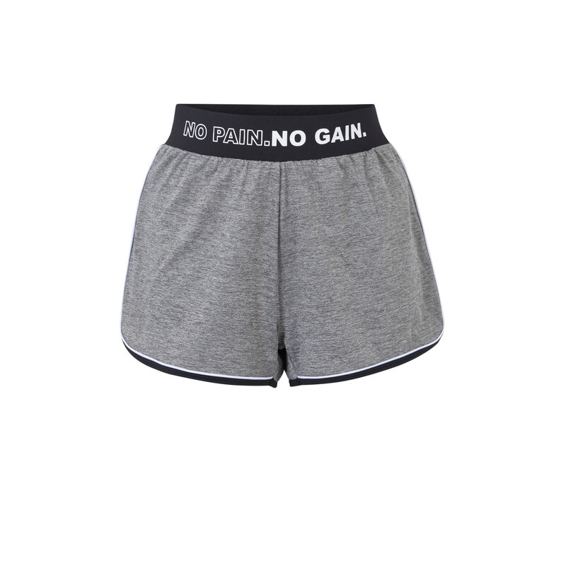 Shorts deportivos de micro polasportiz gris.