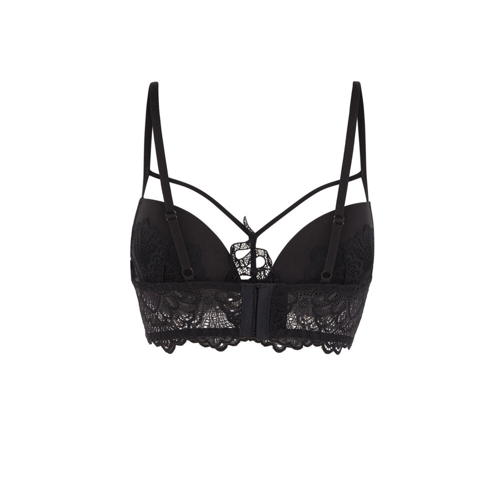 Sujetador push-up tatuaje de serpiente - negro negro.