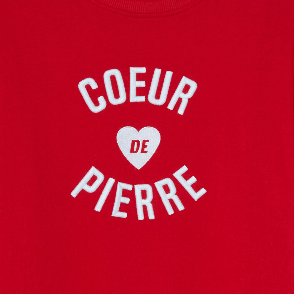 Sudadera con mensaje coeur de pierre - roja rojo.