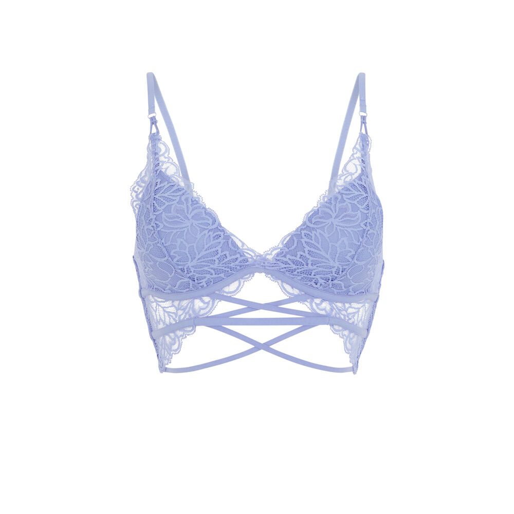 Sujetador triángulo push-up de encaje - azul cielo azul cielo.