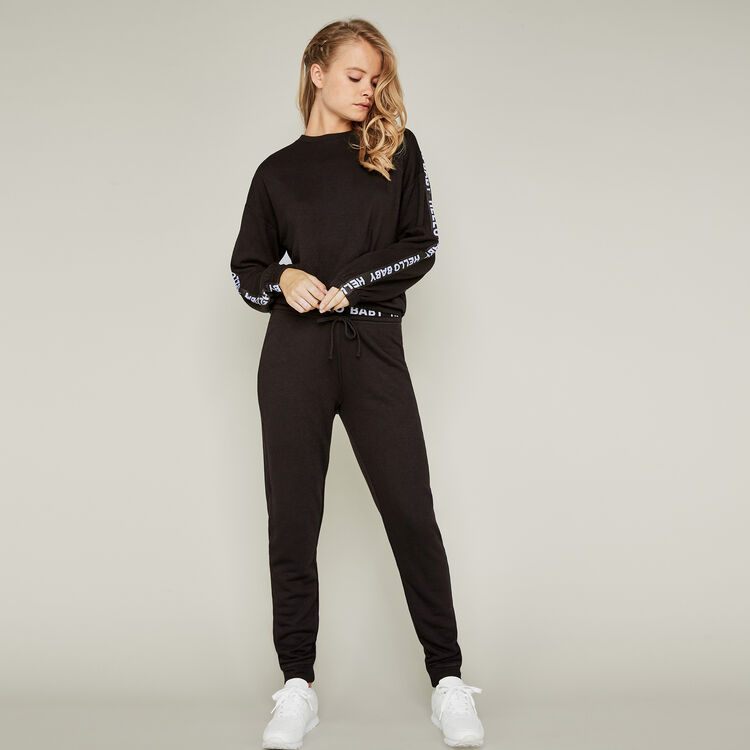 Sudadera negra hellobabiz black.