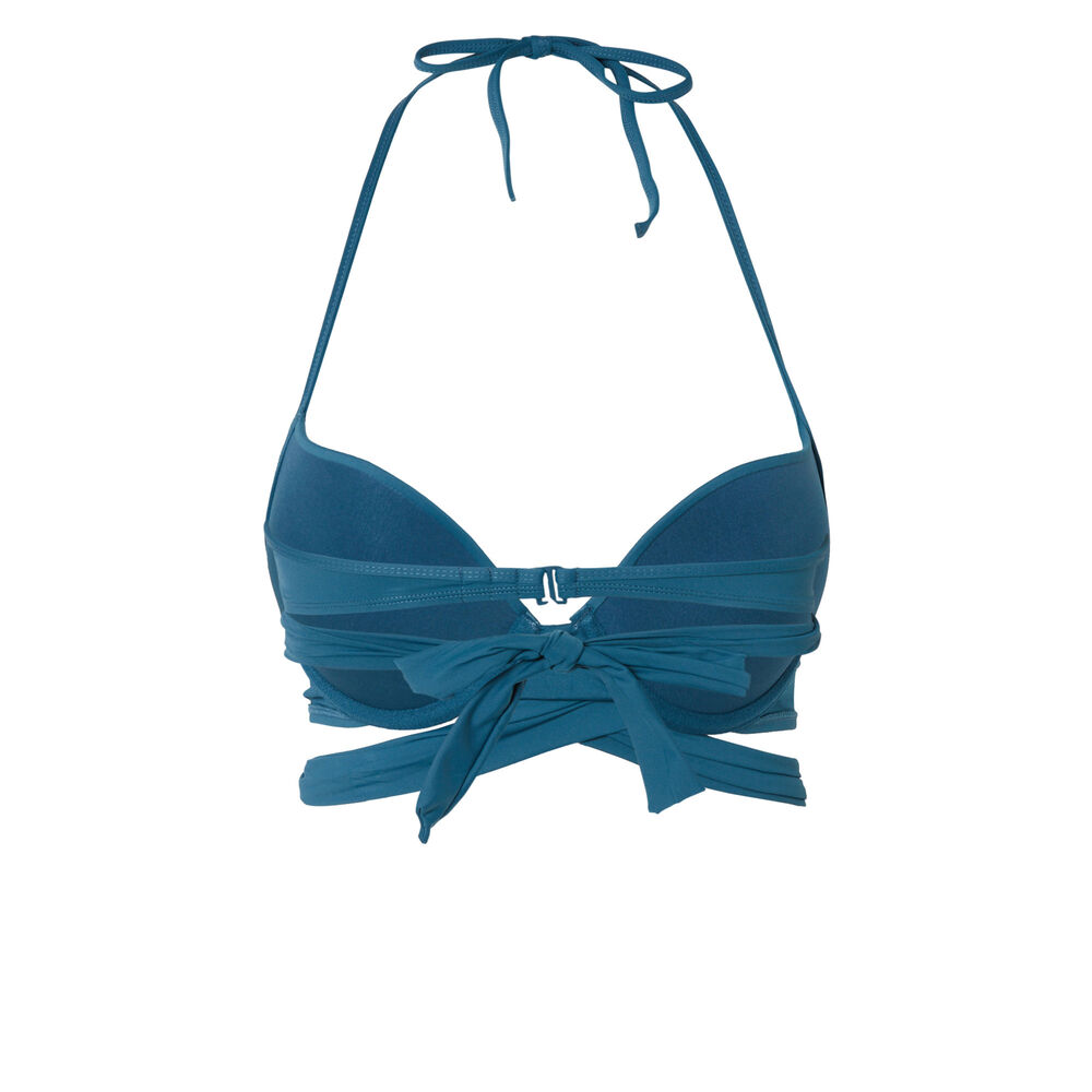 Parte de arriba de bikini ultra push-up - azul pato azul.