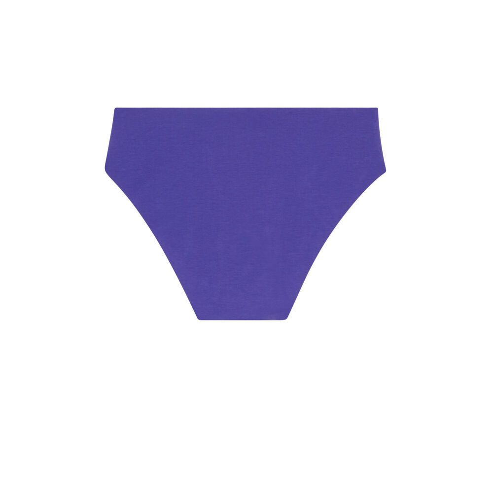 Braguita culotte de algodón lisa - violeta morado.