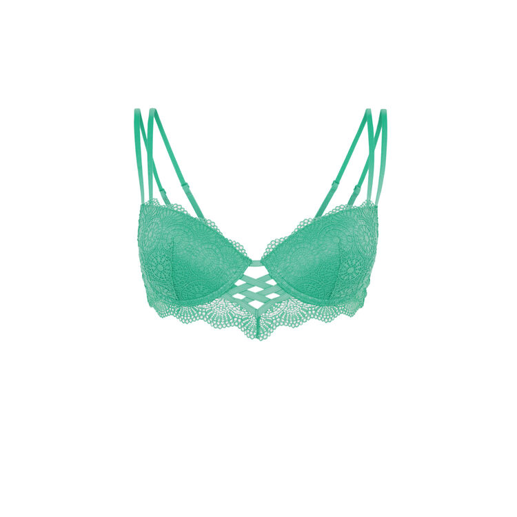 Sujetador bustier con push turquesa totoiz Sujetador bustier con push turquesa totoiz;