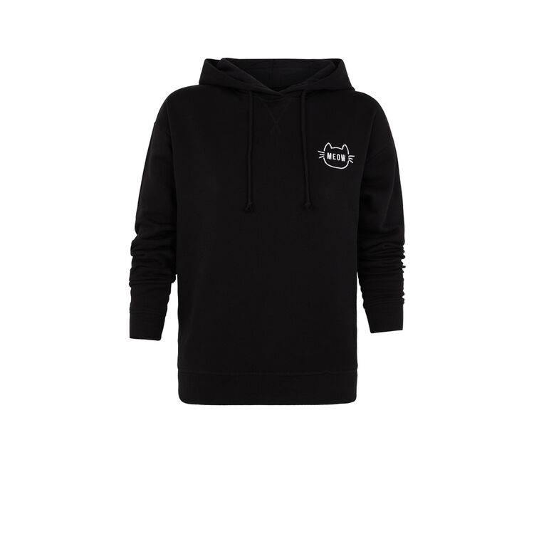 Sudadera negra meowbrodiz Sudadera negra meowbrodiz;