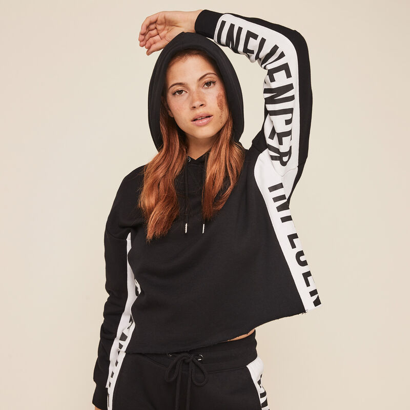 Sudadera con capucha y bandas laterales hellovibiz Sudadera con capucha y bandas laterales hellovibiz;