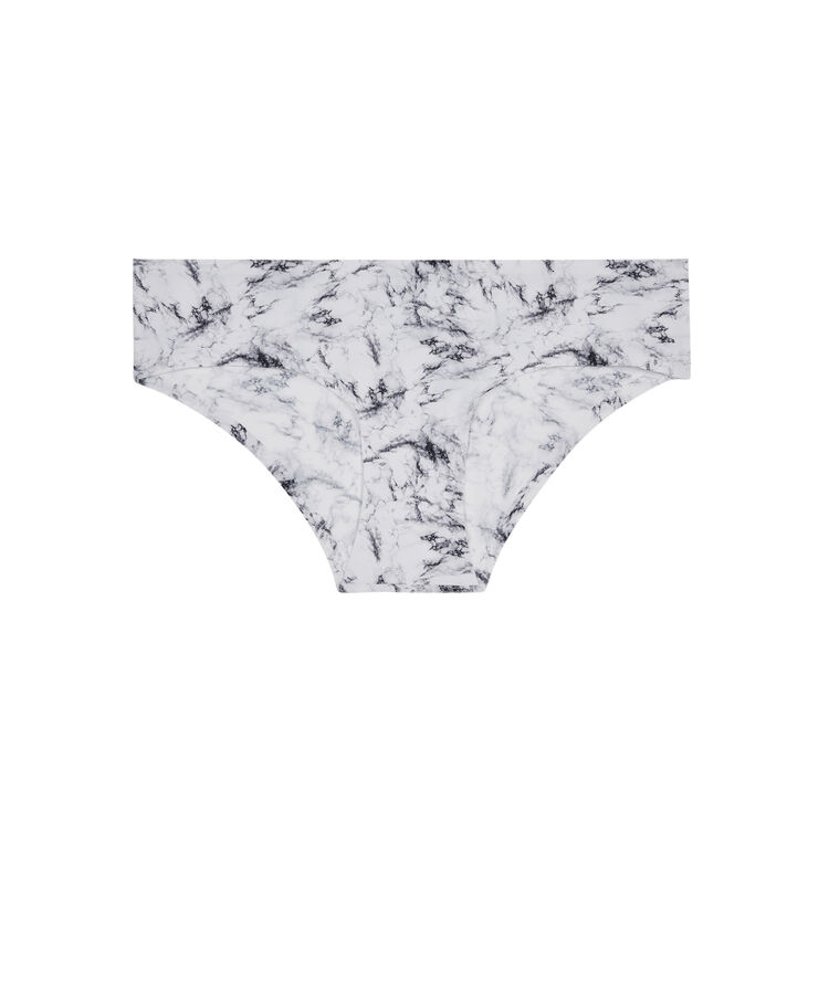 Shorty de microfibra estampada marbliz blanc.