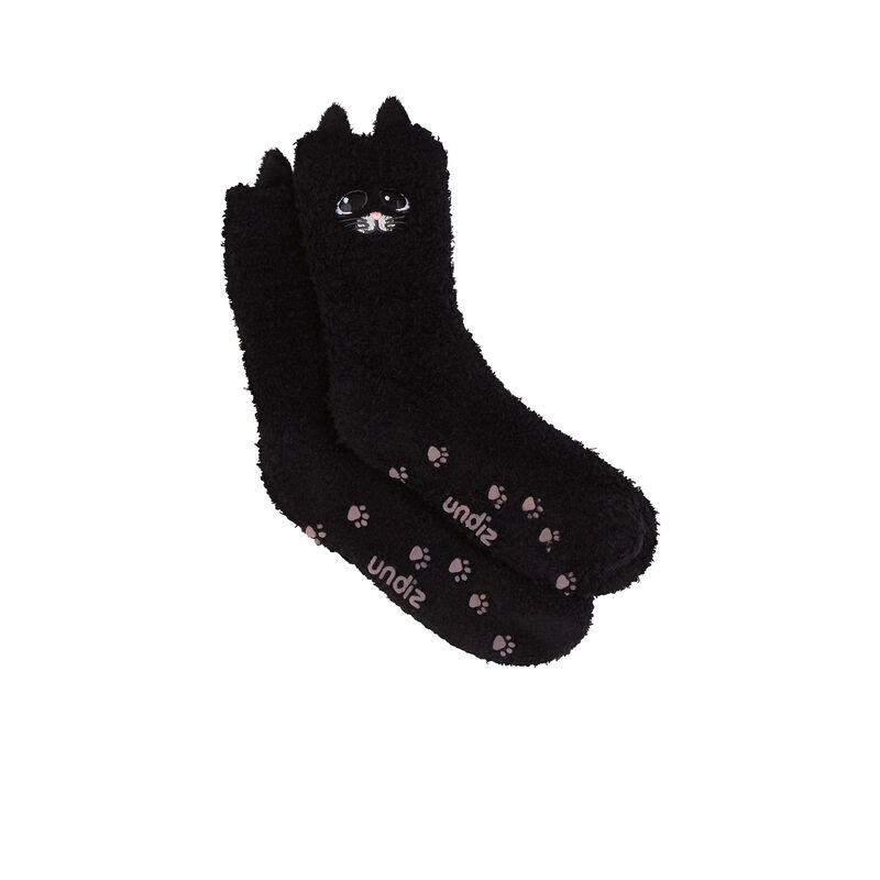 Calcetines con gato lindo - negro Calcetines con gato lindo - negro;