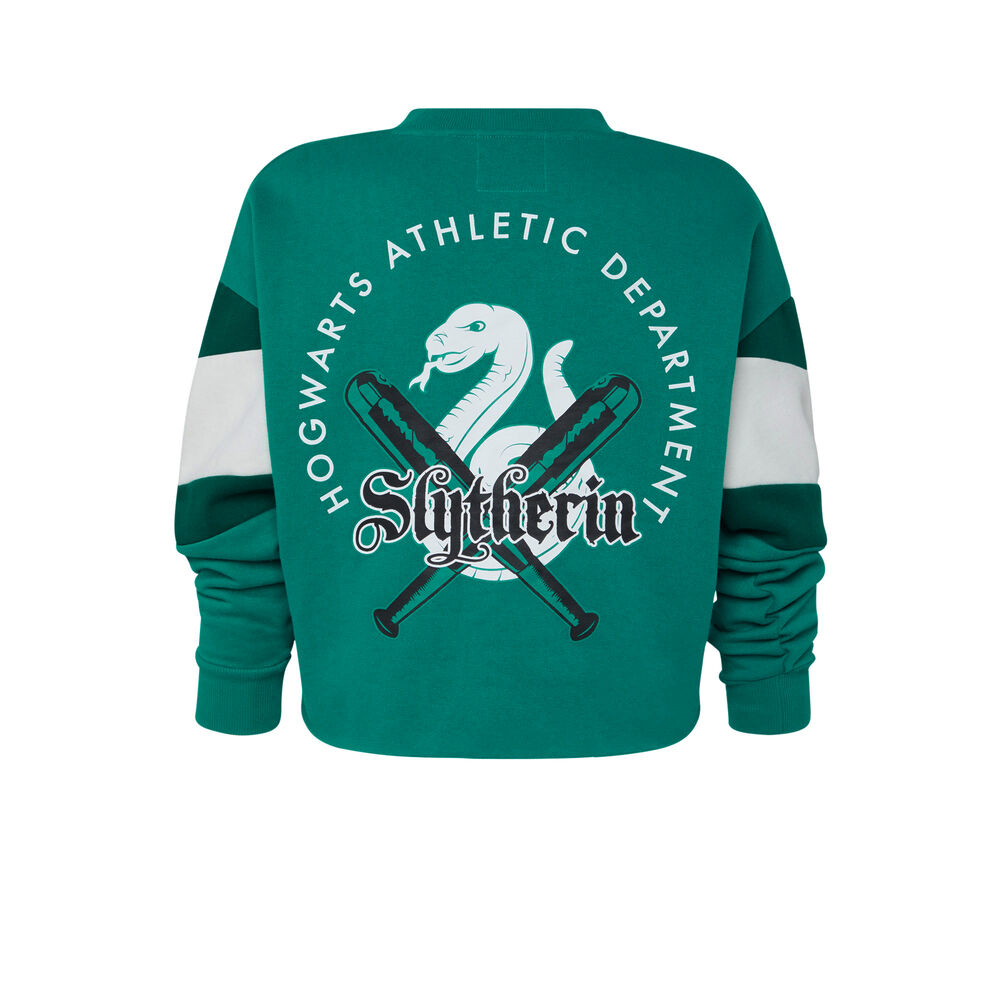 Sudadera con emblema de slytherin - verde verde.