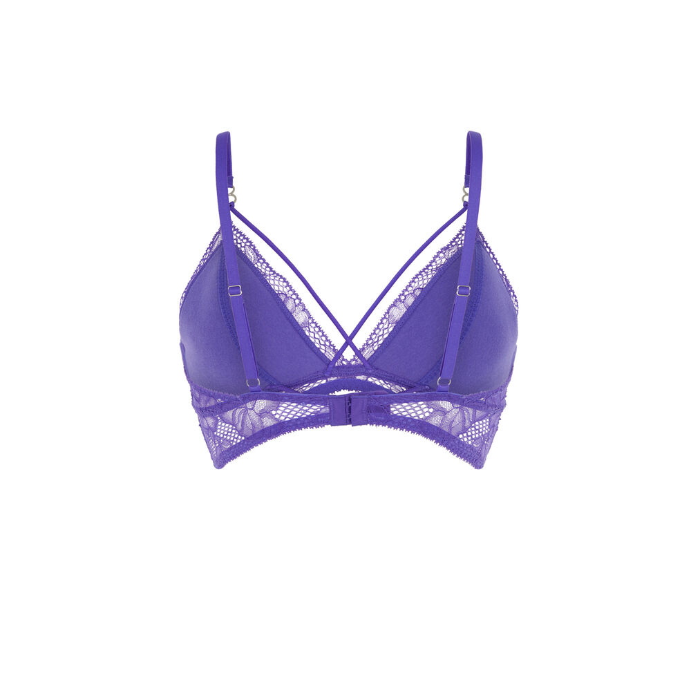 Sujetador de aumento sin aros con lazos - violeta violeta.