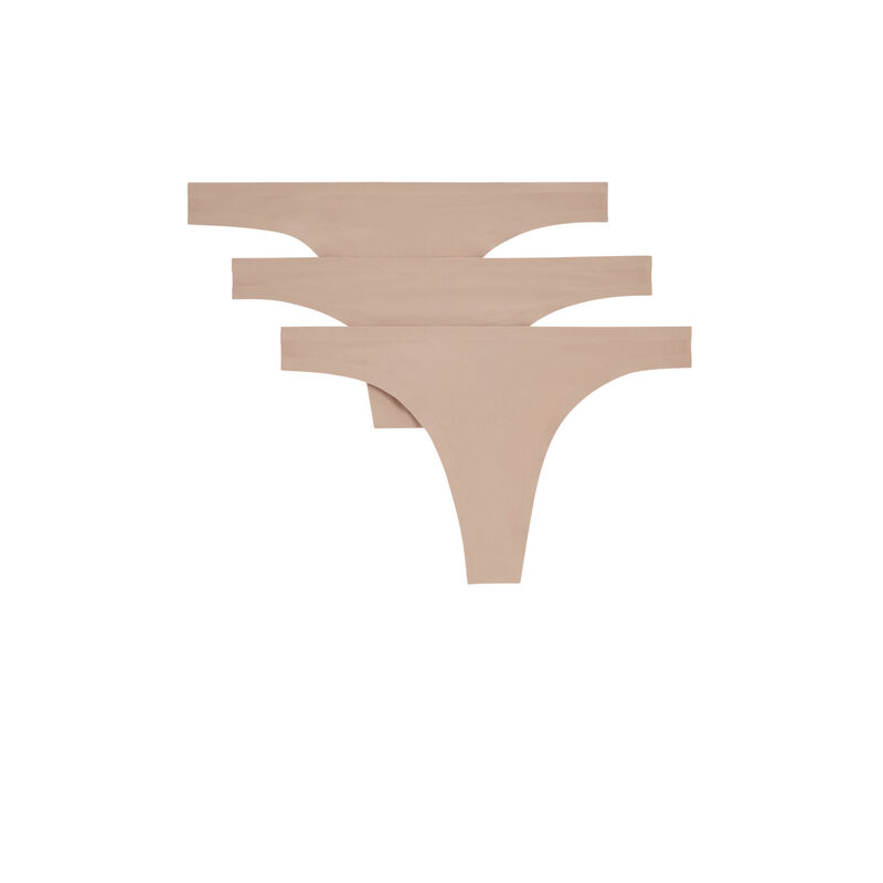 Juego de braguitas tanga de microfibra - nude Juego de braguitas tanga de microfibra - nude;