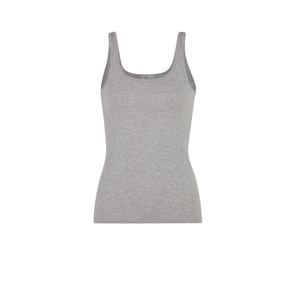 Top sin mangas de punto liso - gris gris.