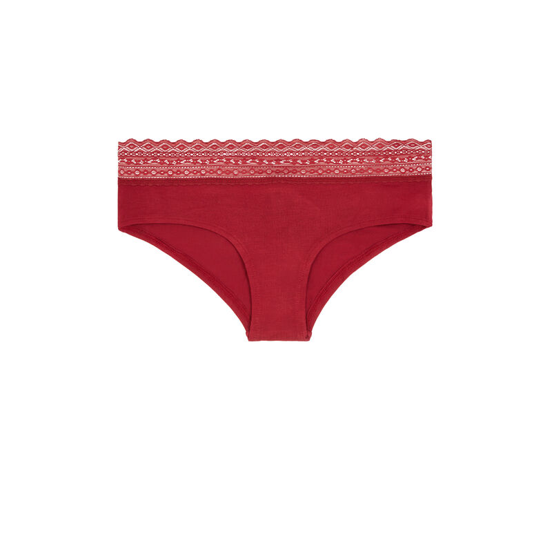 Braguita culotte de algodón lisa waistiz Braguita culotte de algodón lisa waistiz;