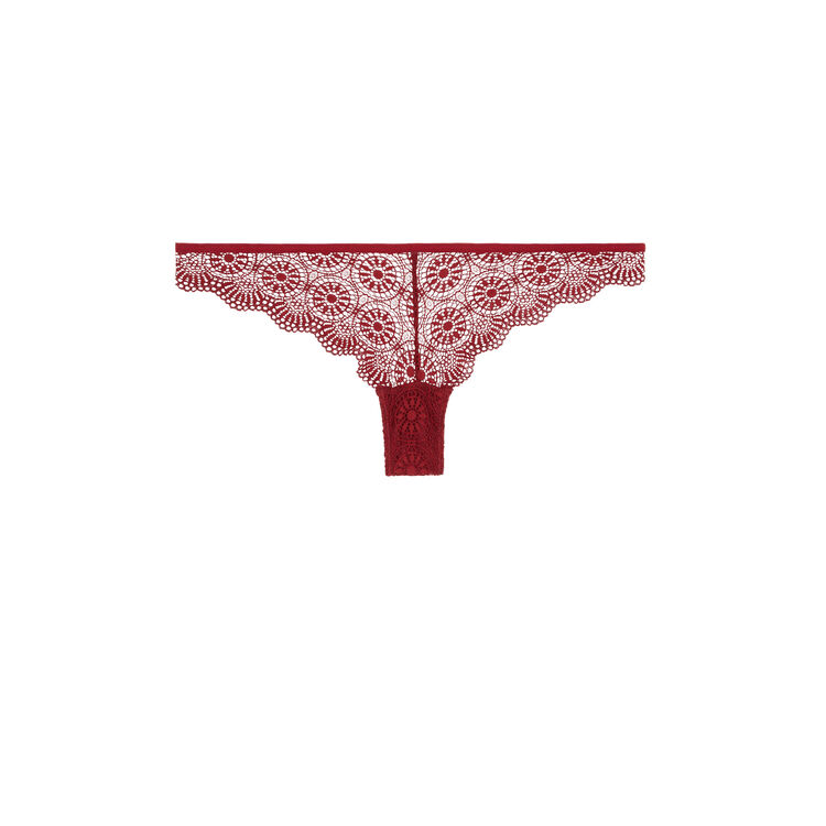 Tanga de encaje totoiz burdeos.