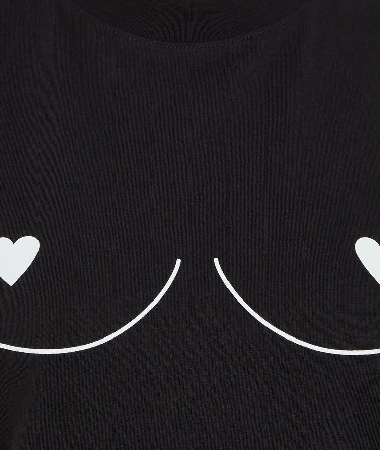 Top estampado boobs bigboobiz negro.