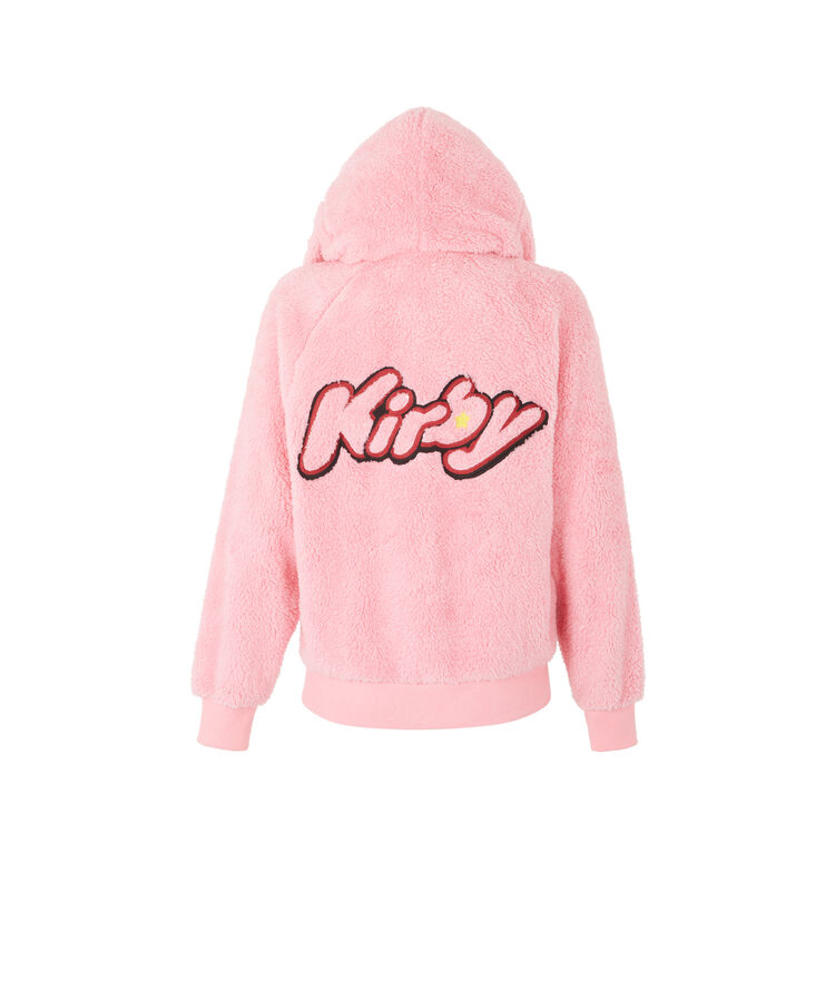 Chaqueta polar con bordados kirby kirbiz rosa.