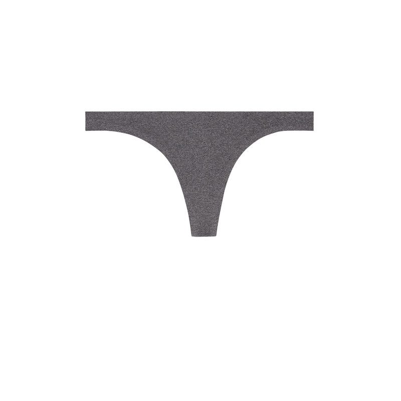 Braguita tanga lisa de microfibra - gris Braguita tanga lisa de microfibra - gris;