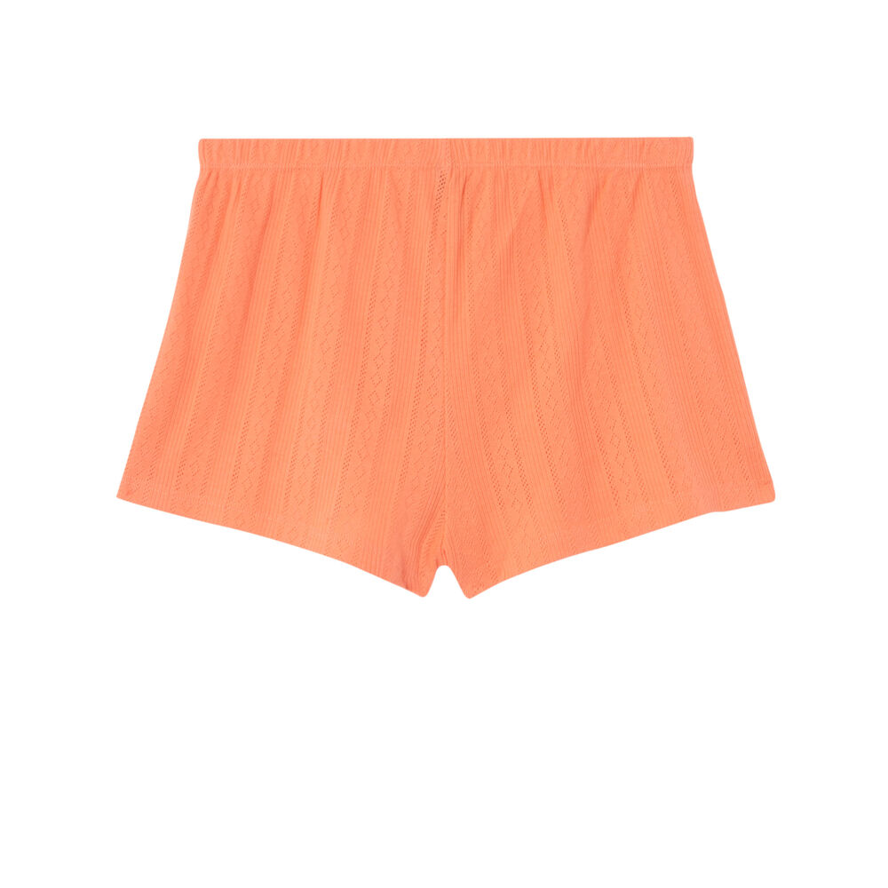 Shorts lisos de punto con puntitos - rojo rojo.