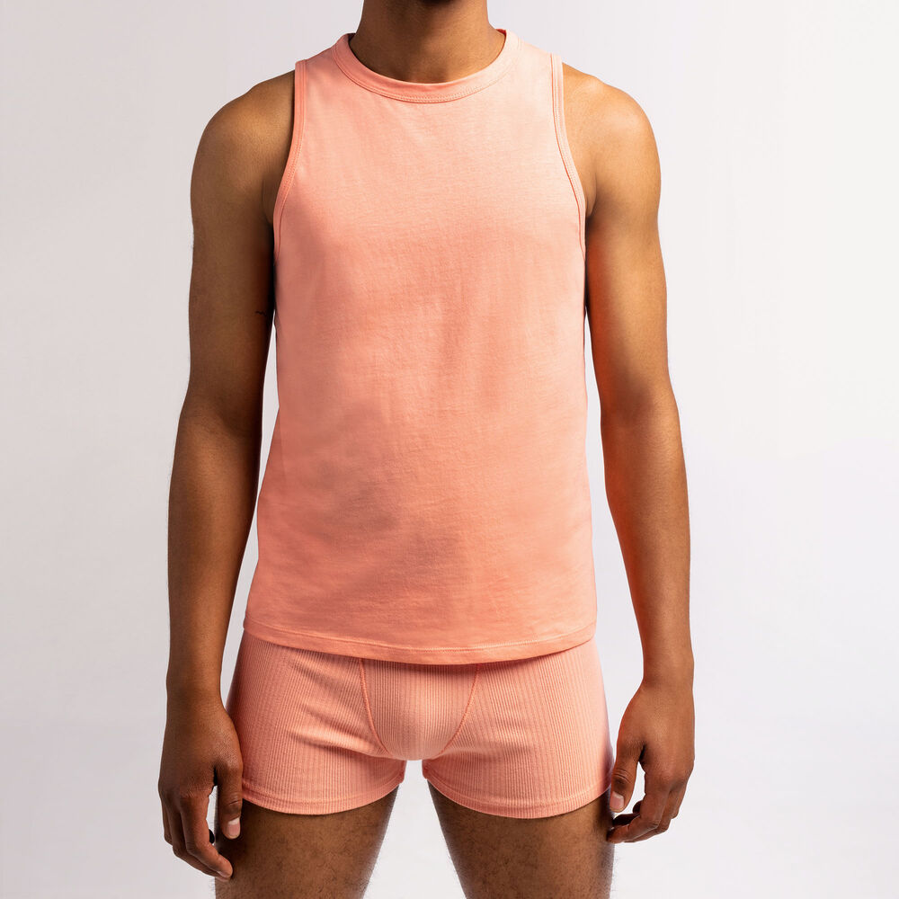 Top sin mangas unisex de punto - melocotón naranja.