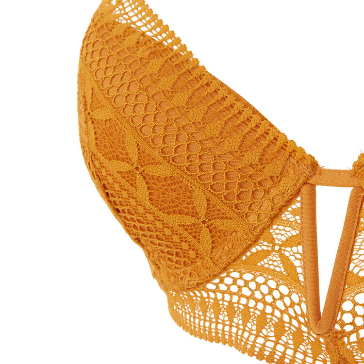 Sujetador corpiño push-up ocre elenoriz gold.