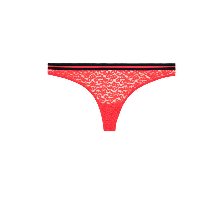 Braguita tanga coral fluo secretiz leopiz rosa.