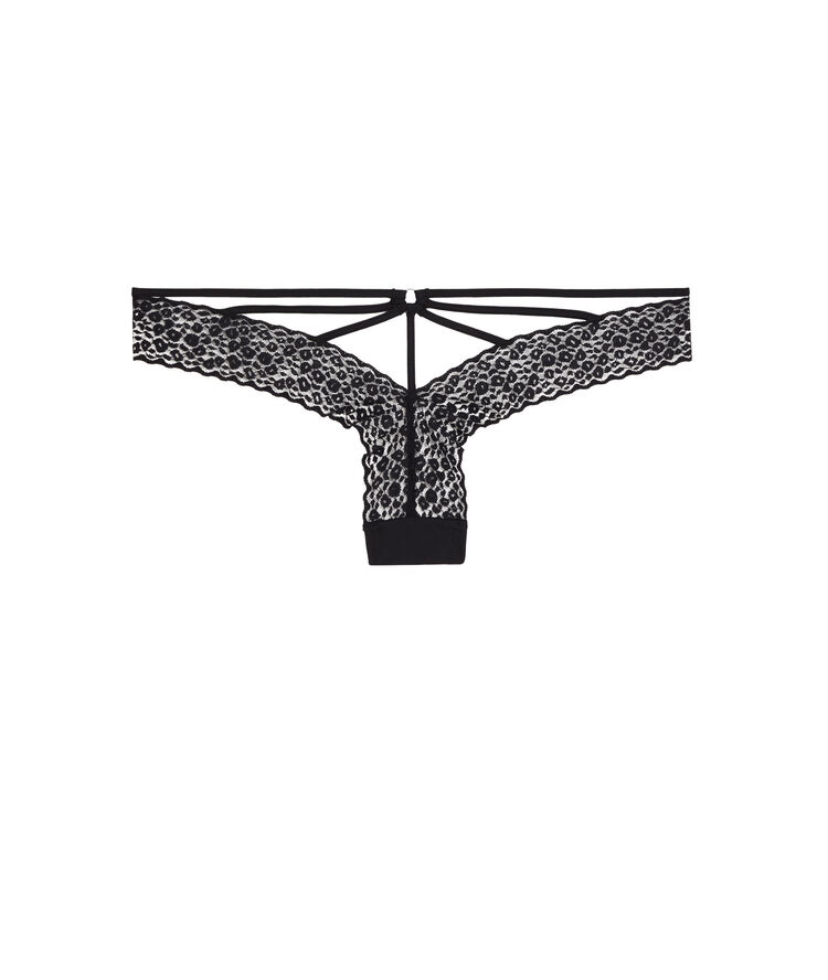 Braguita culotte de micro con mensaje engcoeurloviz negro.