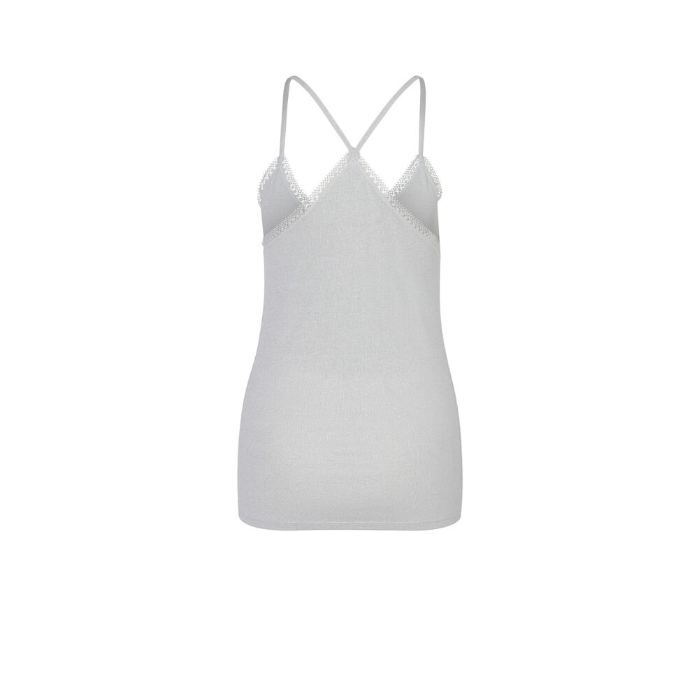 Top con tirantes finos - gris gris.