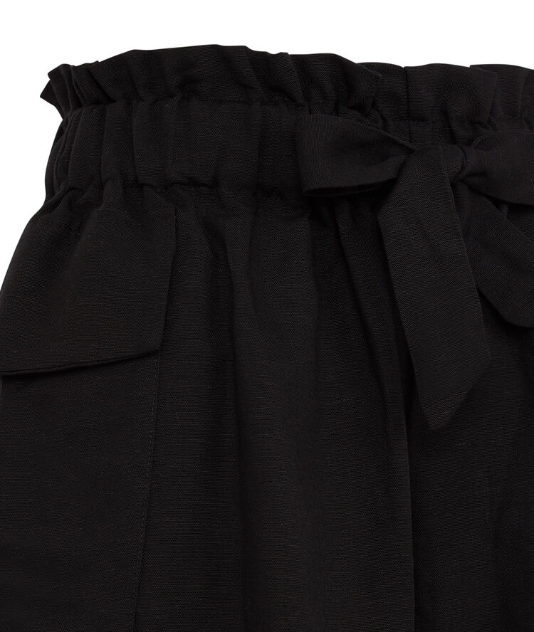 Short con cinturón liso - negro negro.