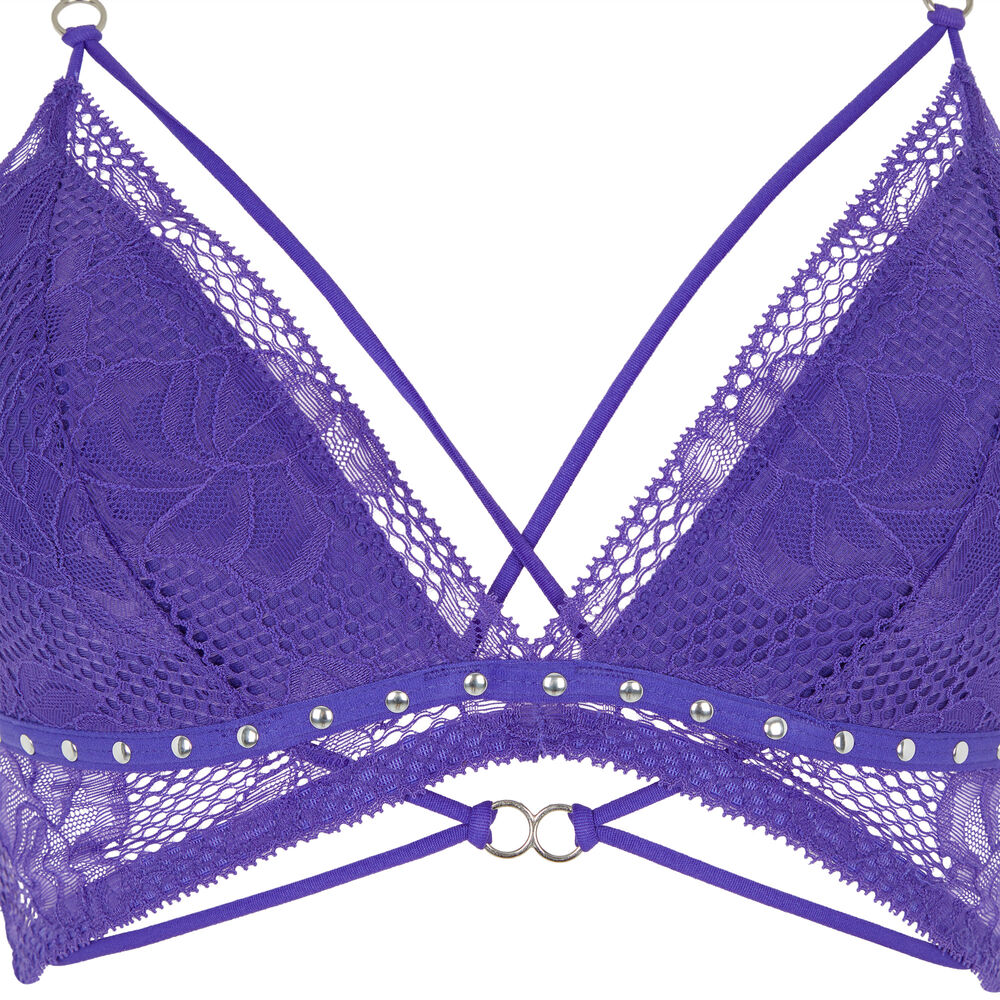 Sujetador de aumento sin aros con lazos - violeta violeta.