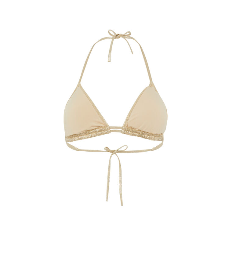 Parte de arriba de bikini triángulo - oro oro.