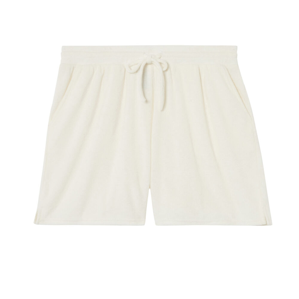Shorts de baño efecto boyfriend de terciopelo - crudo crudo.