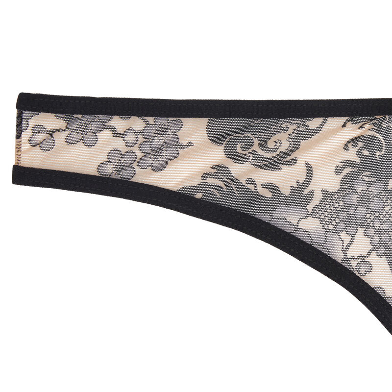 String de tul impreso sakuriz noir.