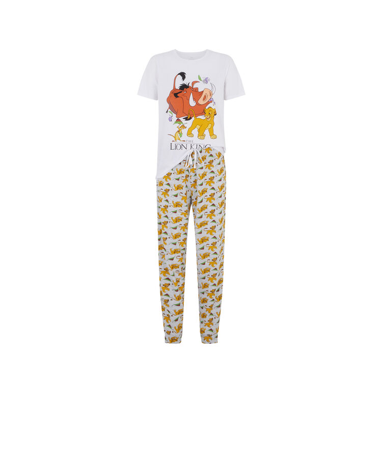 Set de pijama el rey león - blanco blanco.