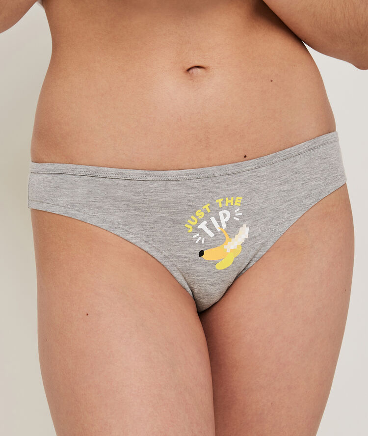 Culotte de algodón con estampado banatipiz gris.