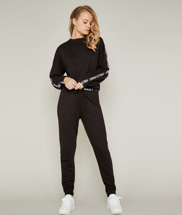 Sudadera negra hellobabiz black.