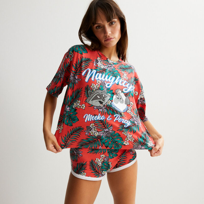 braguita culotte con estampado Meeko - coral braguita culotte con estampado Meeko - coral;