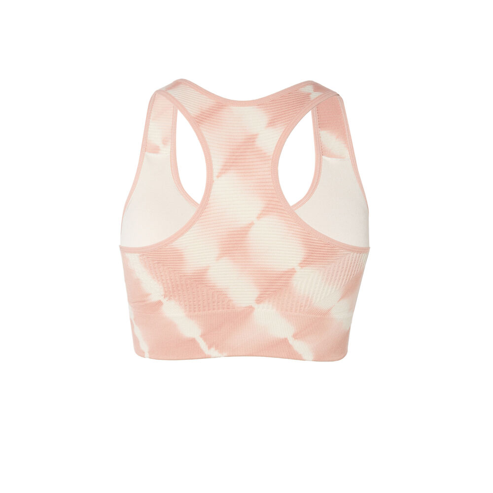 Sujetador deportivo de efecto tie and dye - rosa rosa.
