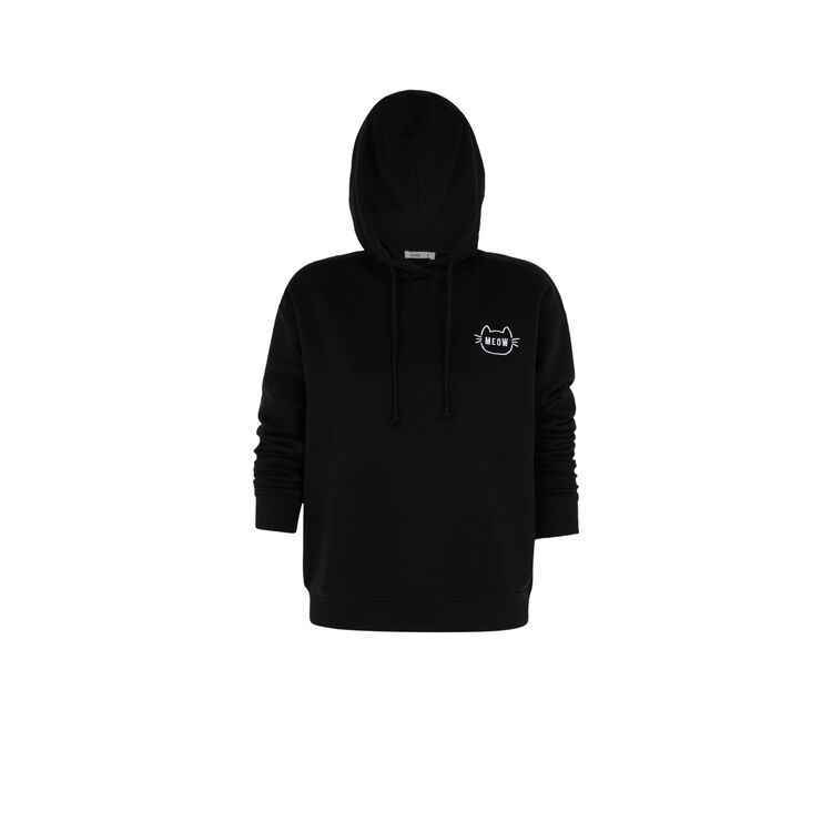 Sudadera negra meowbrodiz Sudadera negra meowbrodiz;