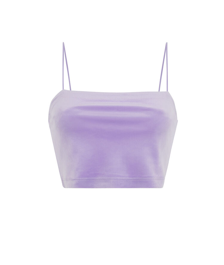 Crop top de terciopelo - morado morado.