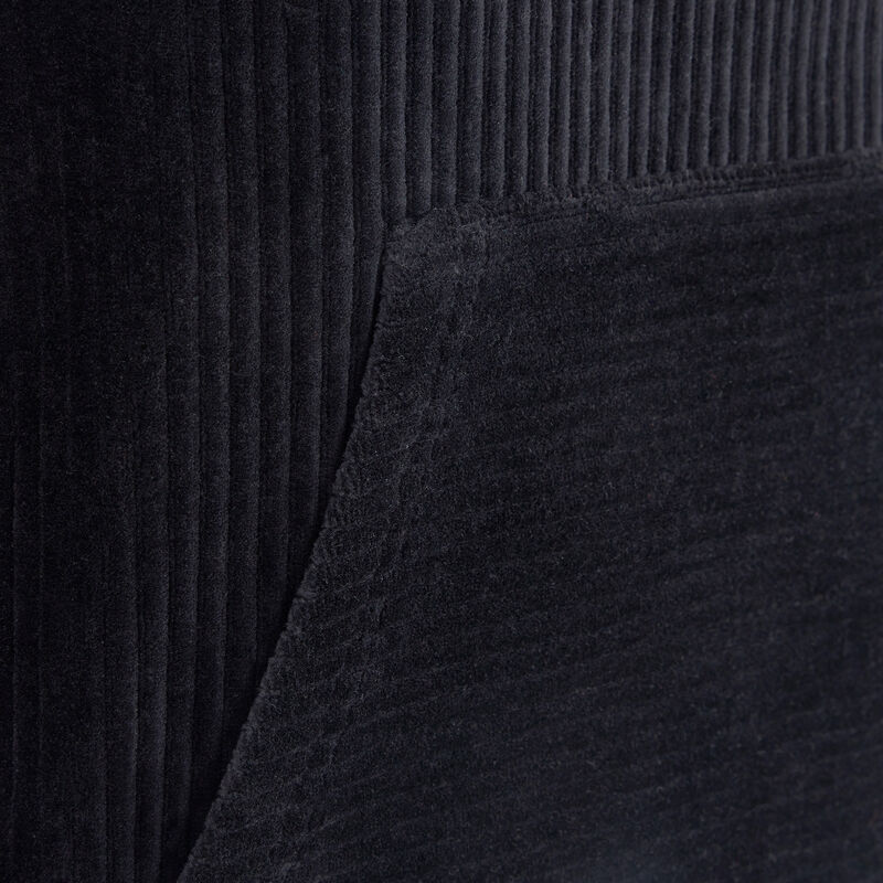 Sudadera de terciopelo con capucha andriz negro.